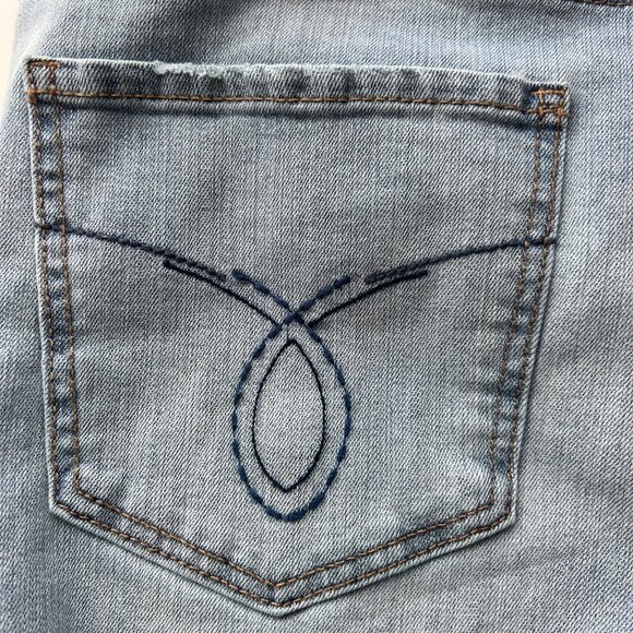 Seven7 Light Wash High Rise Slim Straight Denim Blue Jeans Womens Size 14 - Picture 6 of 9